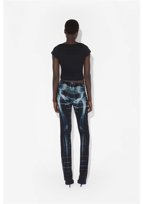pantaloni squeletor donna neri e blu JEAN PAUL GAULTIER | 25/33-F-PA183-T580005956
